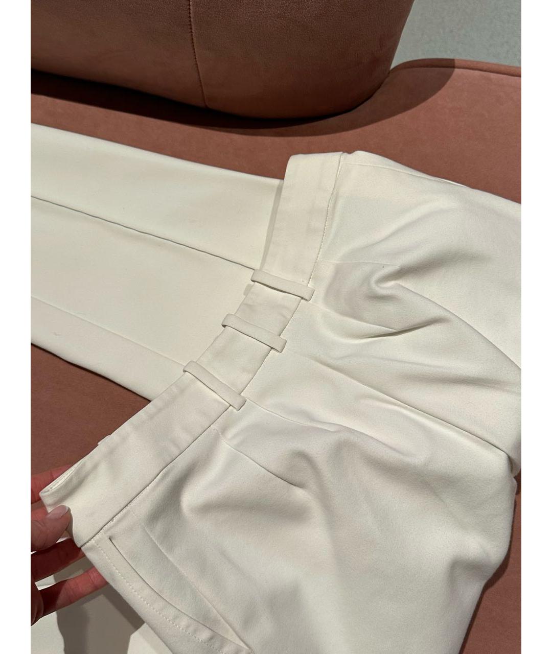 ST. JOHN Белые прямые брюки, фото 4