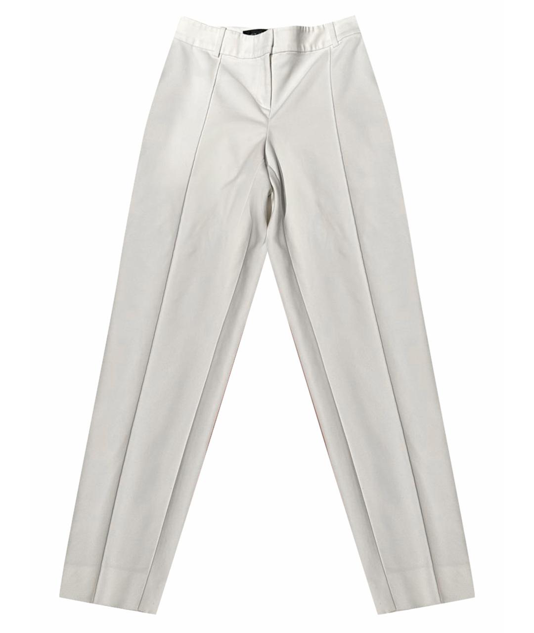 ST. JOHN Белые прямые брюки, фото 1