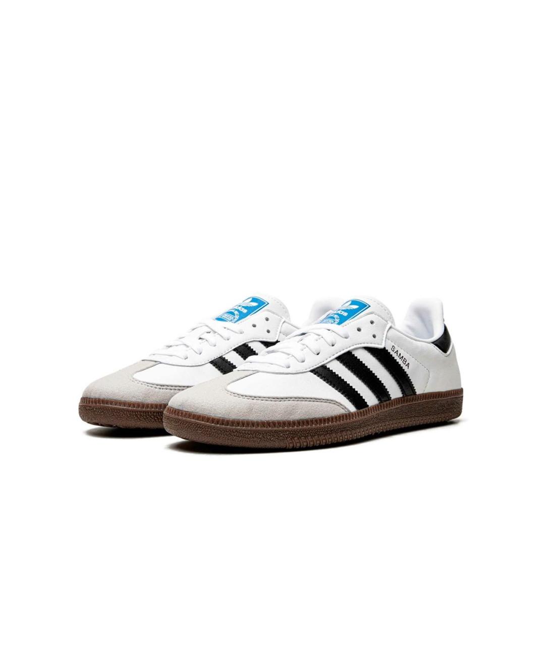 ADIDAS Белые кожаные низкие кроссовки / кеды, фото 2