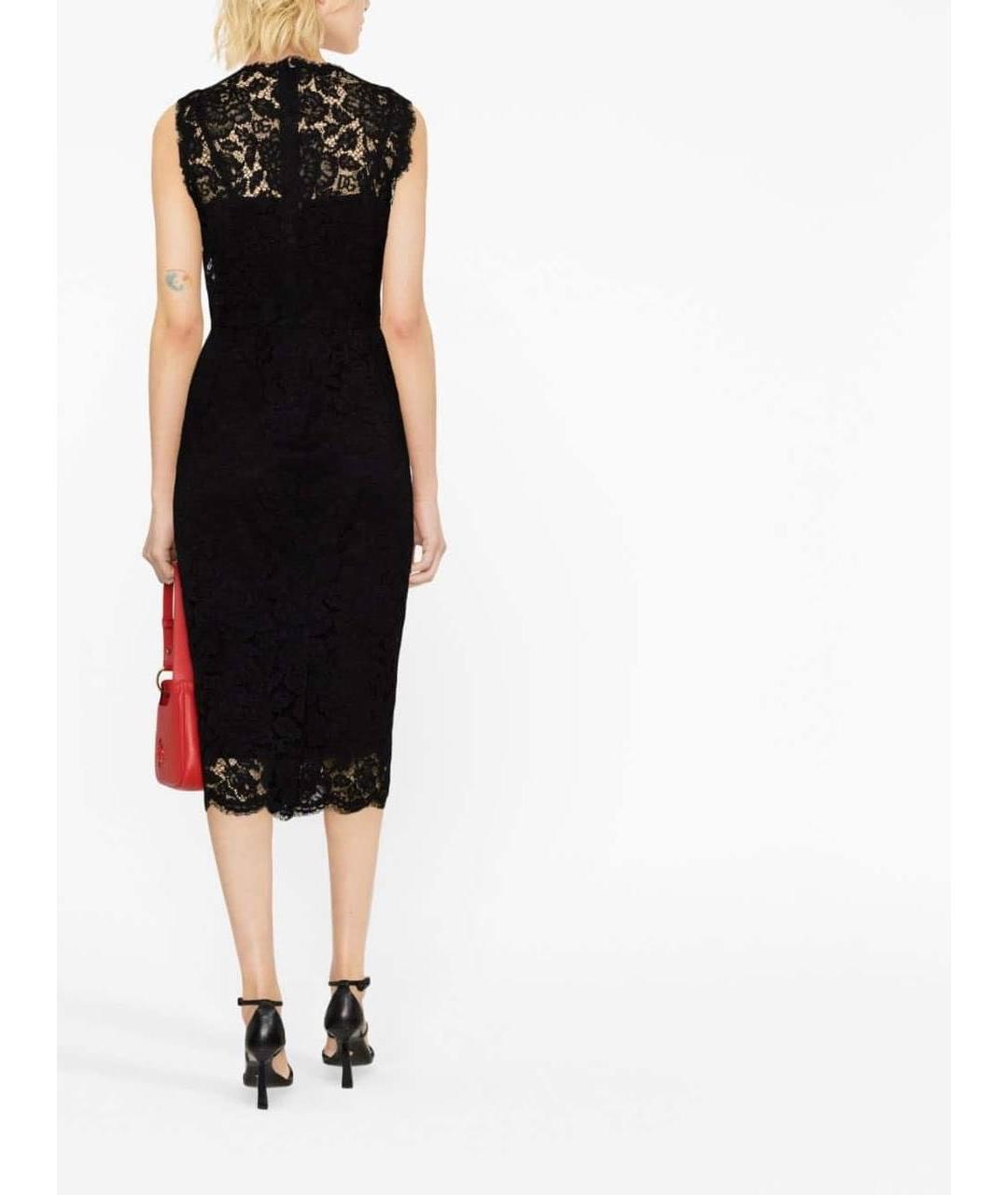 DOLCE&GABBANA Черное кружевное платье, фото 3
