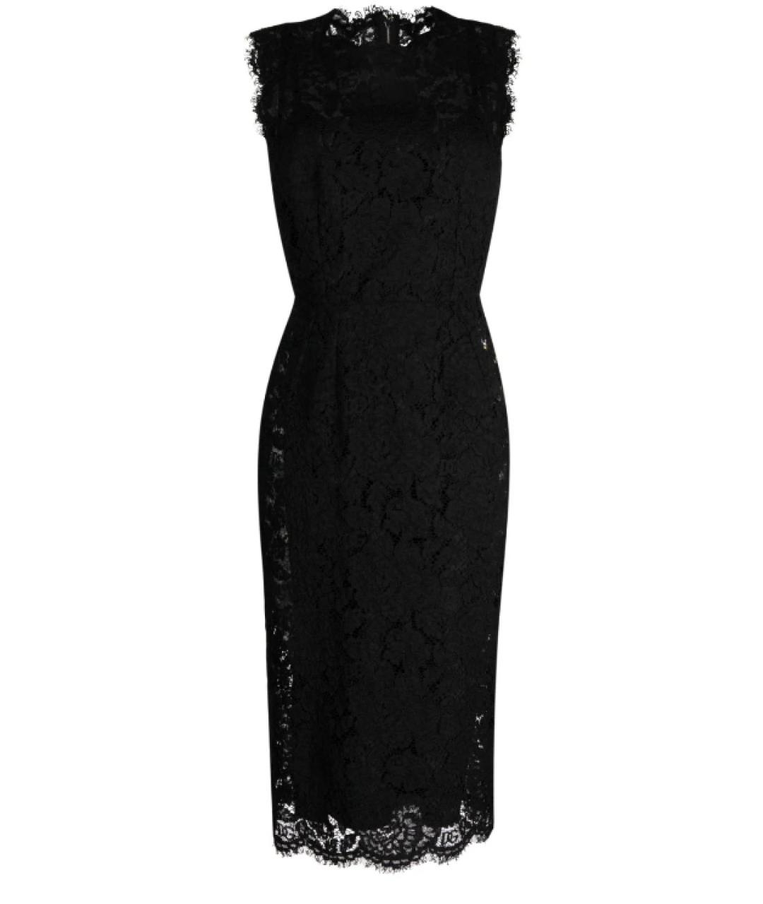 DOLCE&GABBANA Черное кружевное платье, фото 8