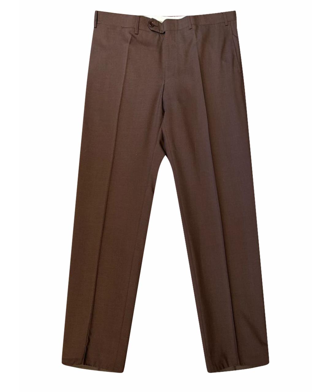 CANALI Коричневые классические брюки, фото 1