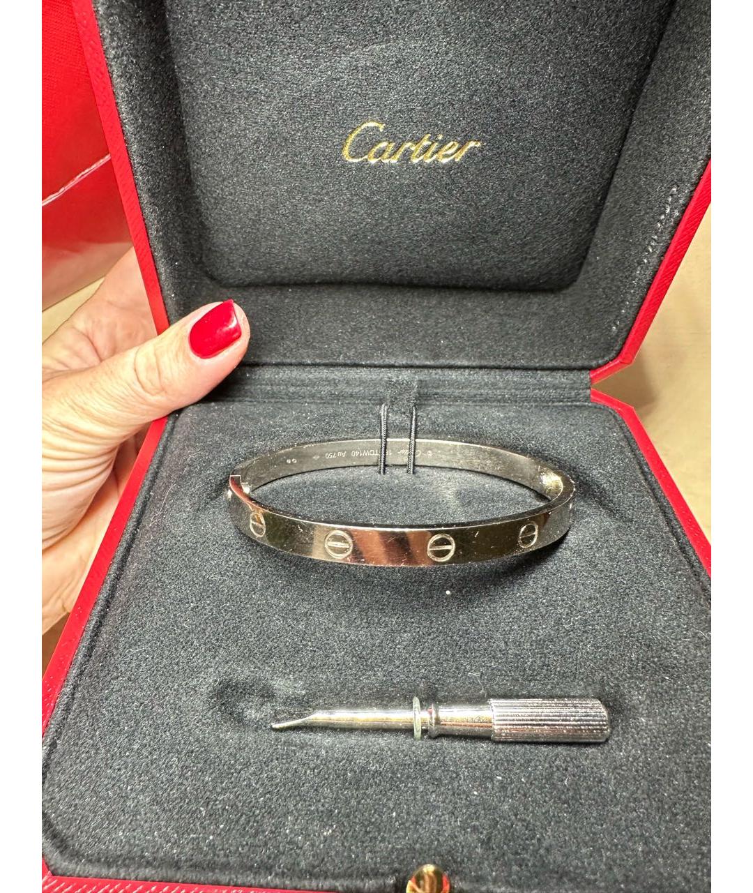 CARTIER Белый браслет из белого золота, фото 3