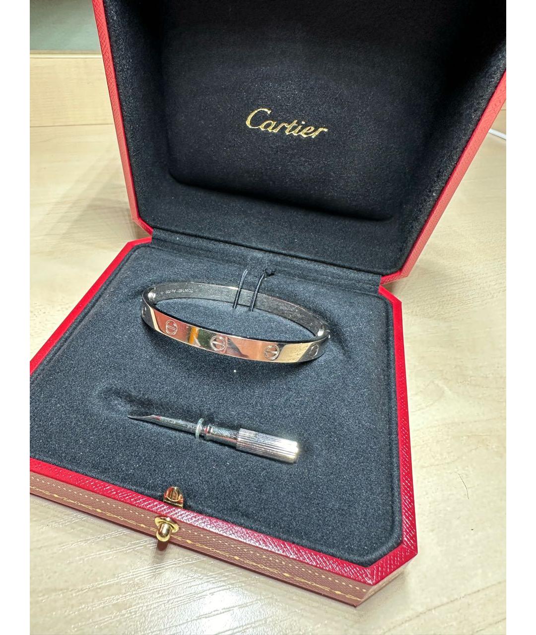 CARTIER Белый браслет из белого золота, фото 2