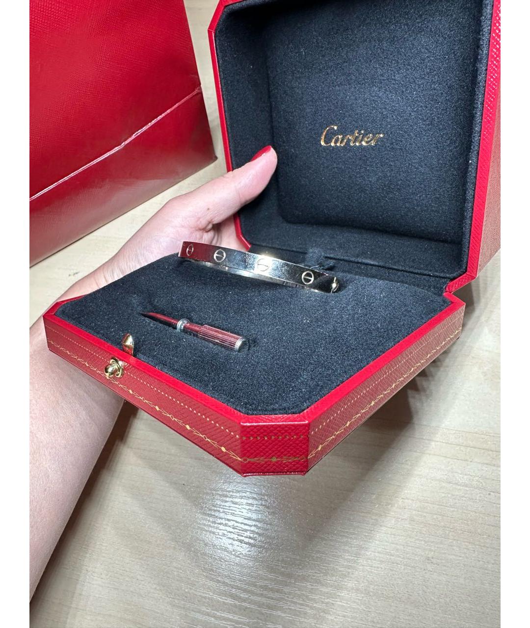 CARTIER Белый браслет из белого золота, фото 4