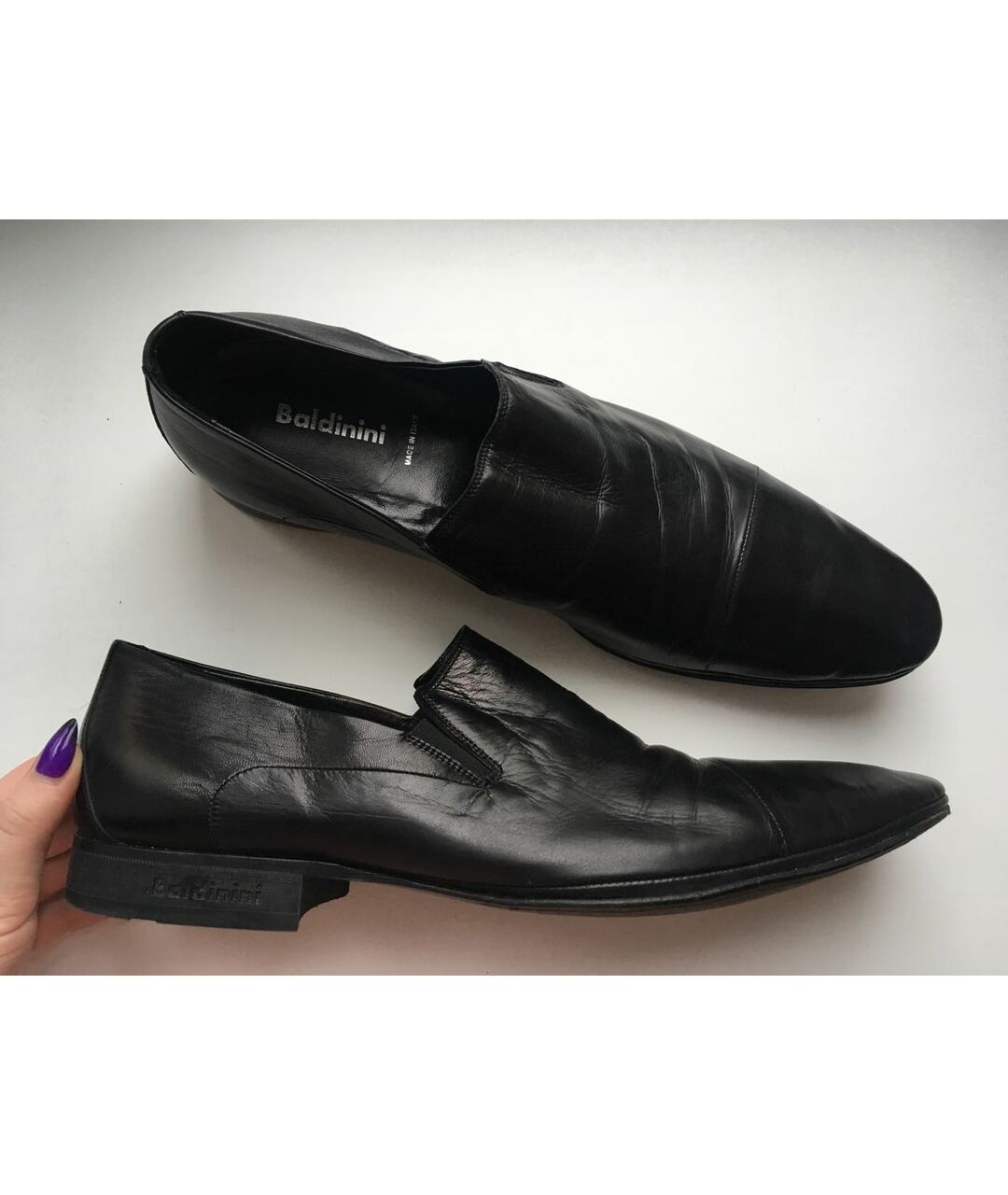 BALDININI Черные кожаные туфли, фото 5