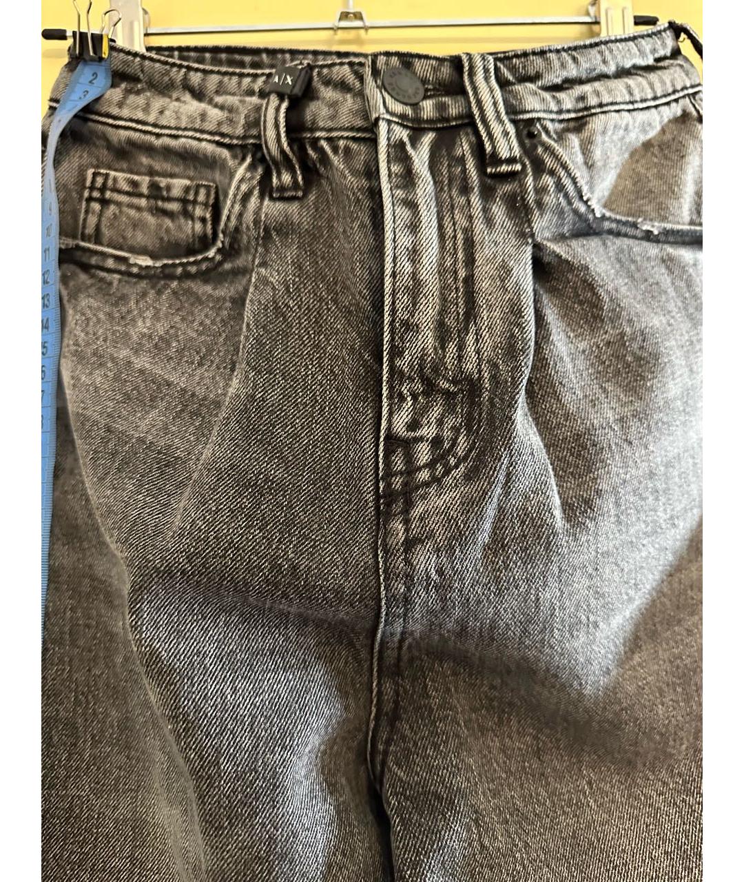 ARMANI EXCHANGE Серые хлопковые джинсы клеш, фото 7