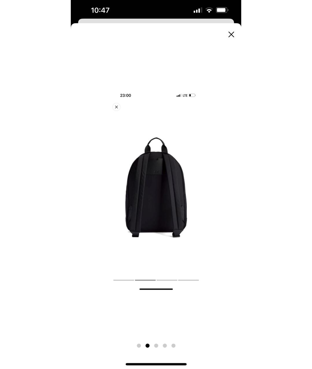 Ami Paris Черный тканевый рюкзак, фото 2