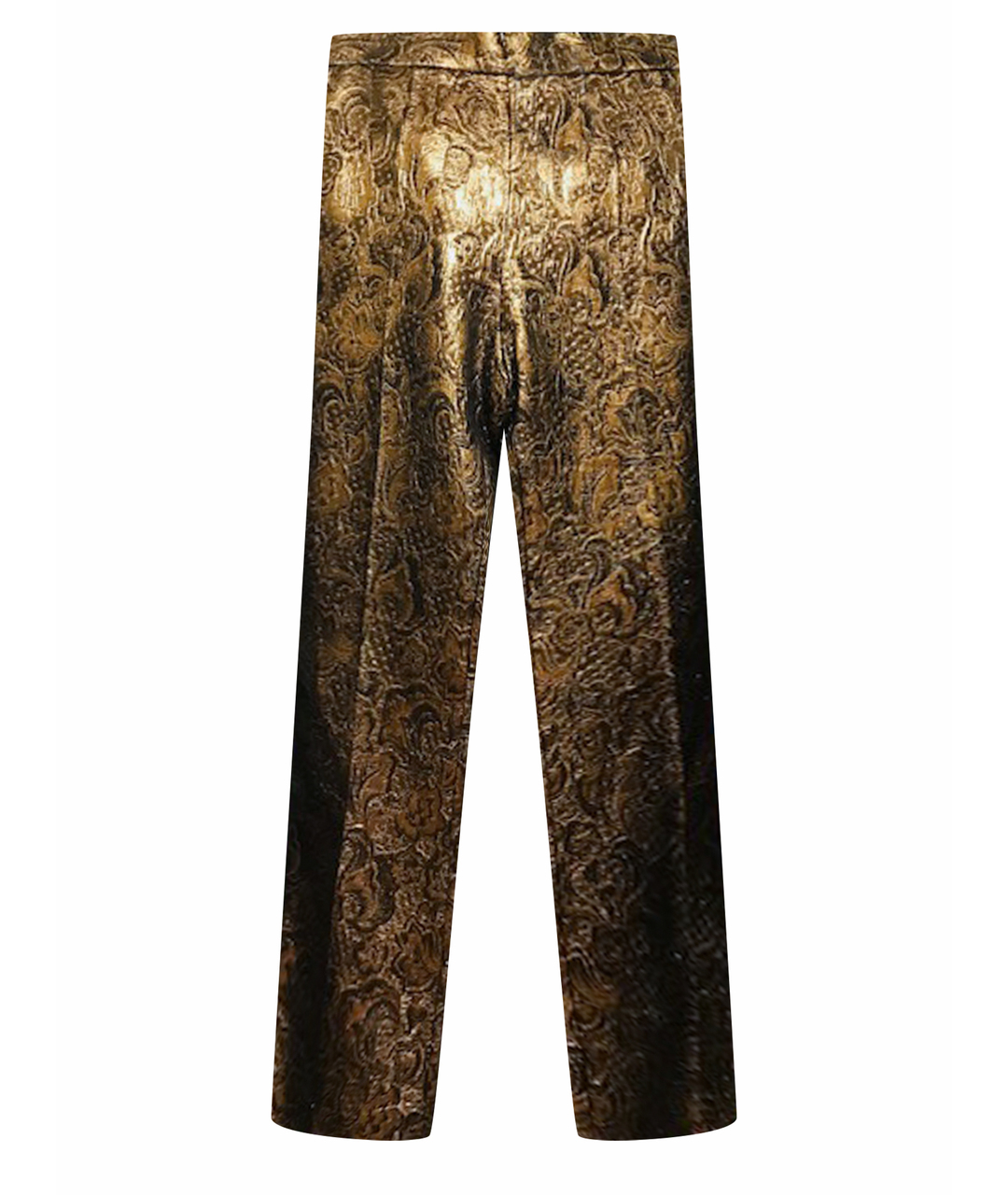 SANDRO Золотые полиамидовые прямые брюки, фото 1