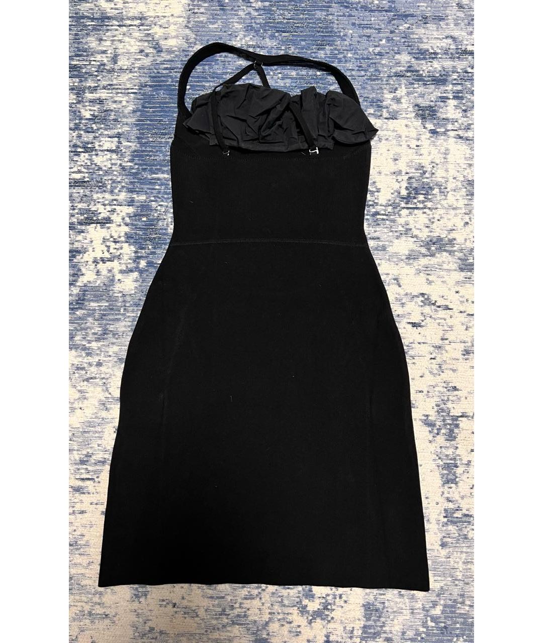 JACQUEMUS Черное хлопко-эластановое платье, фото 7
