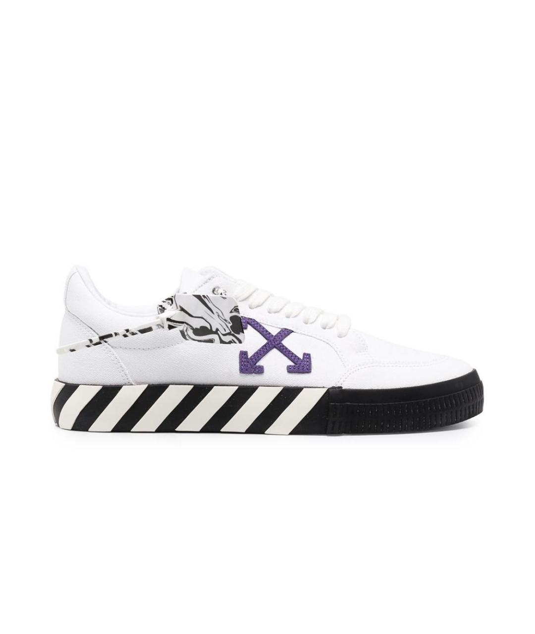 OFF-WHITE Белые текстильные кеды, фото 1