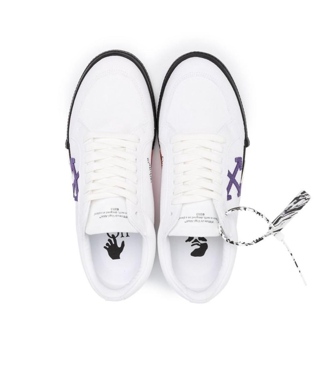 OFF-WHITE Белые текстильные кеды, фото 2