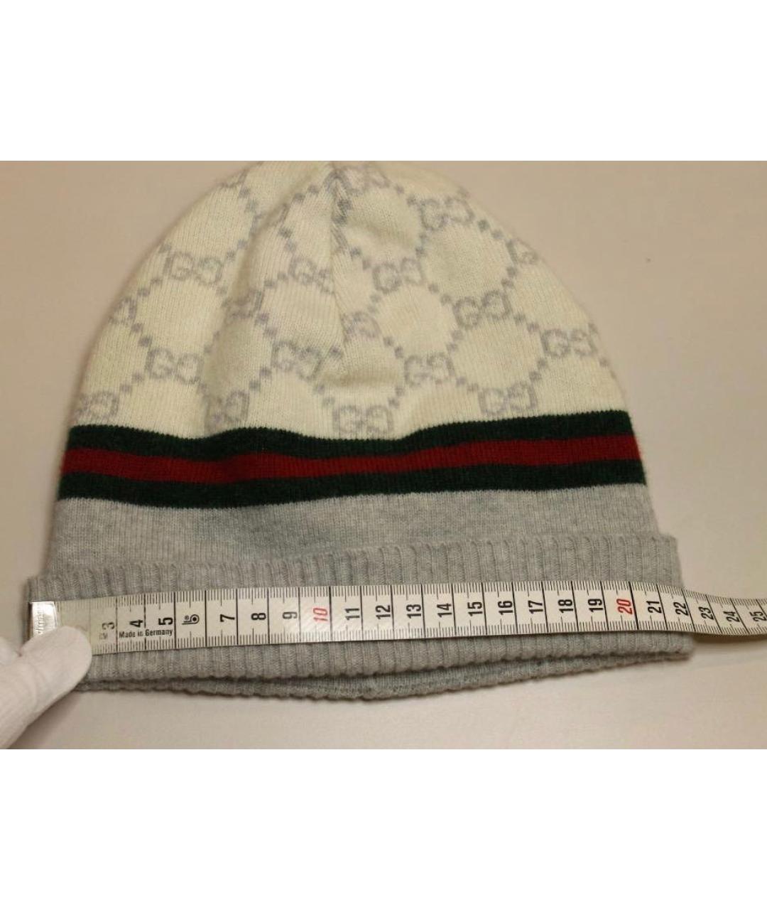 GUCCI Белая кашемировая шапка, фото 6