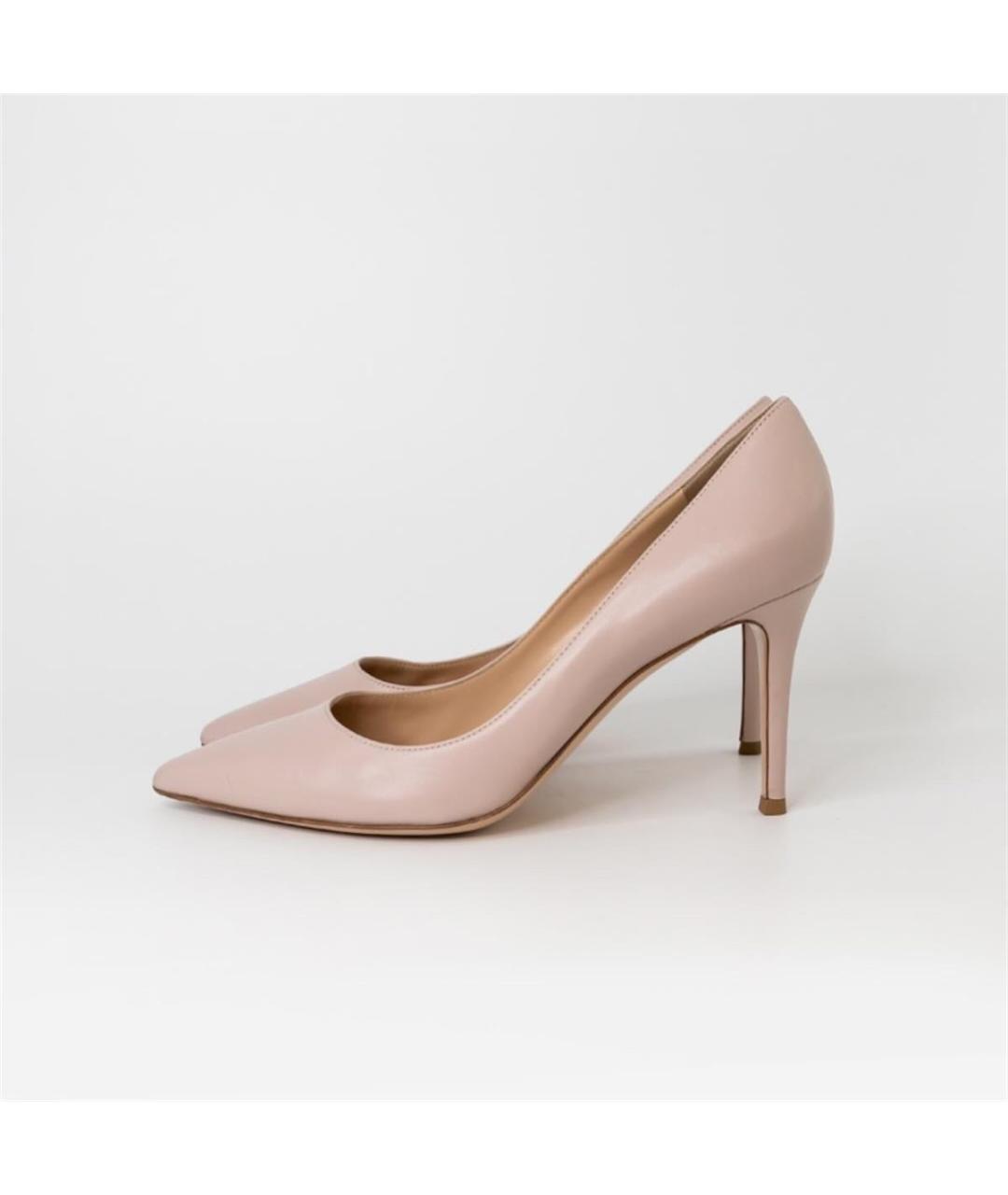 GIANVITO ROSSI Розовые кожаные туфли, фото 5
