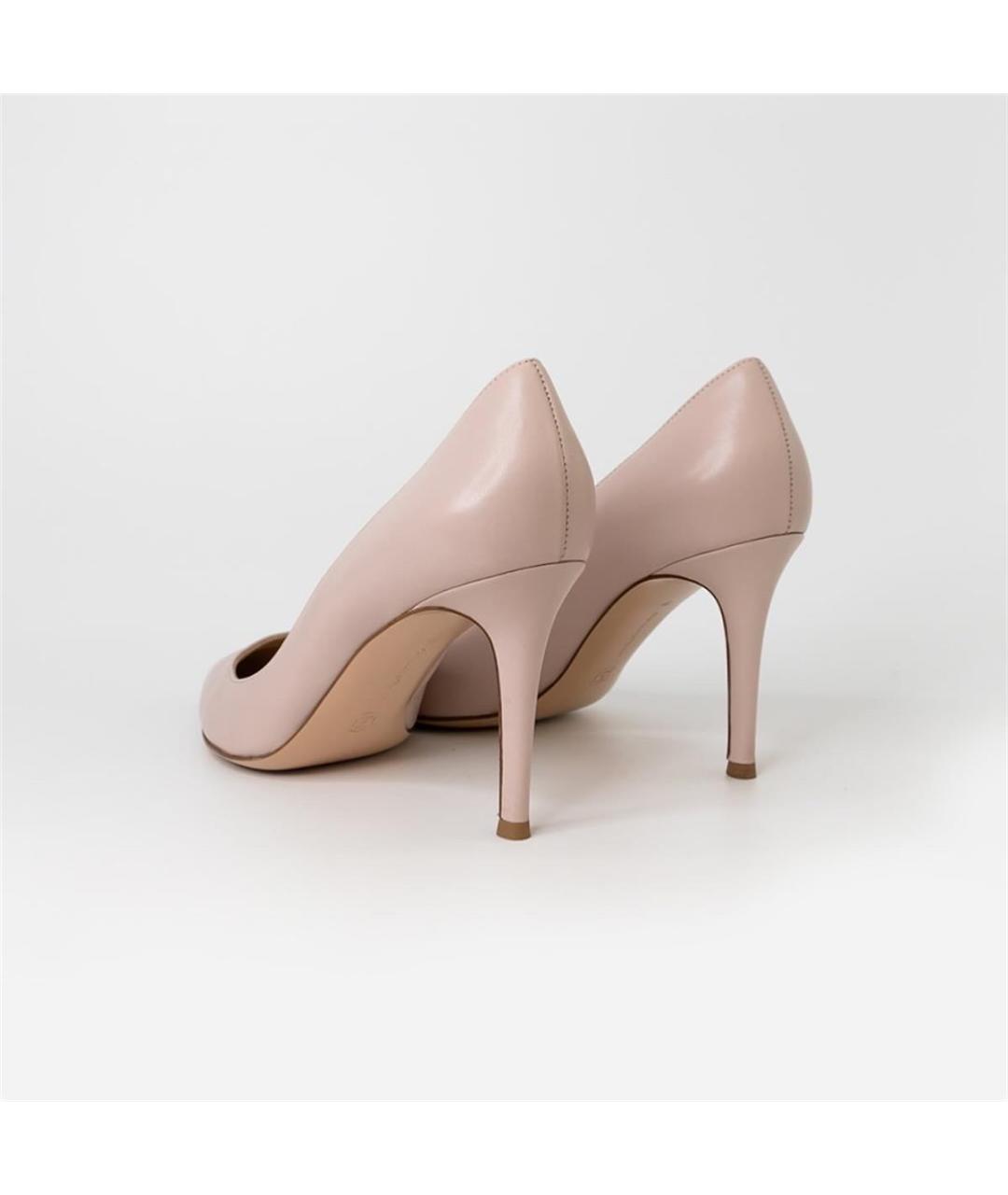 GIANVITO ROSSI Розовые кожаные туфли, фото 4