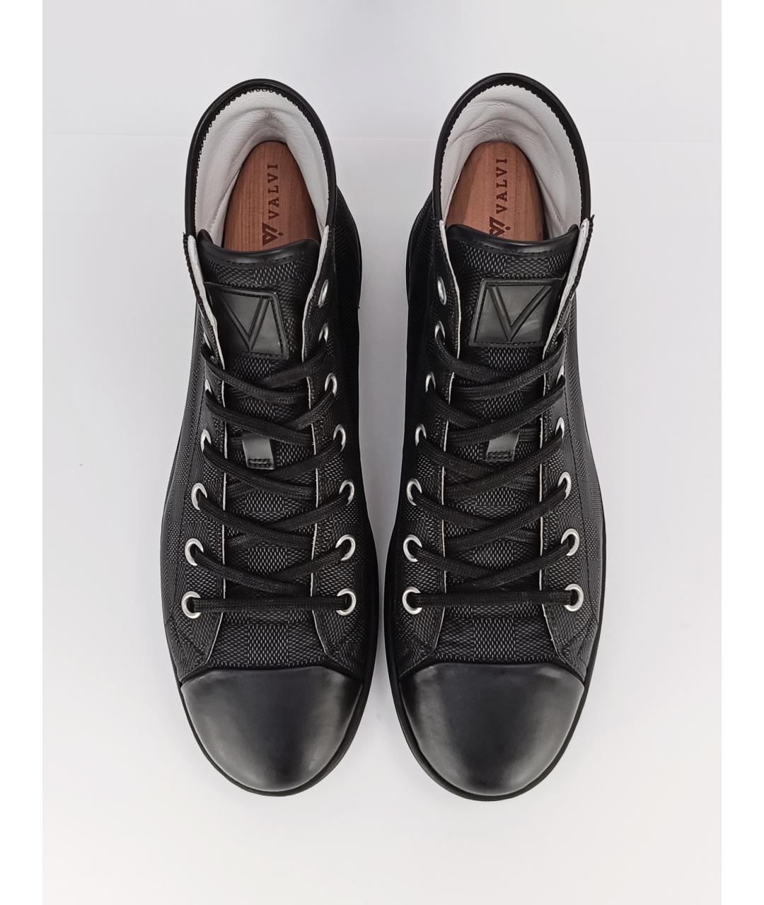 LOUIS VUITTON PRE-OWNED Черные текстильные высокие кроссовки / кеды, фото 5