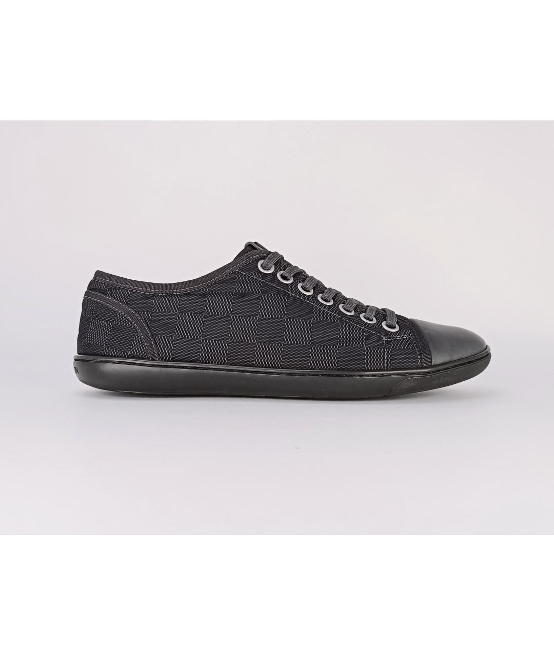 LOUIS VUITTON PRE-OWNED Черные текстильные низкие кроссовки / кеды, фото 10