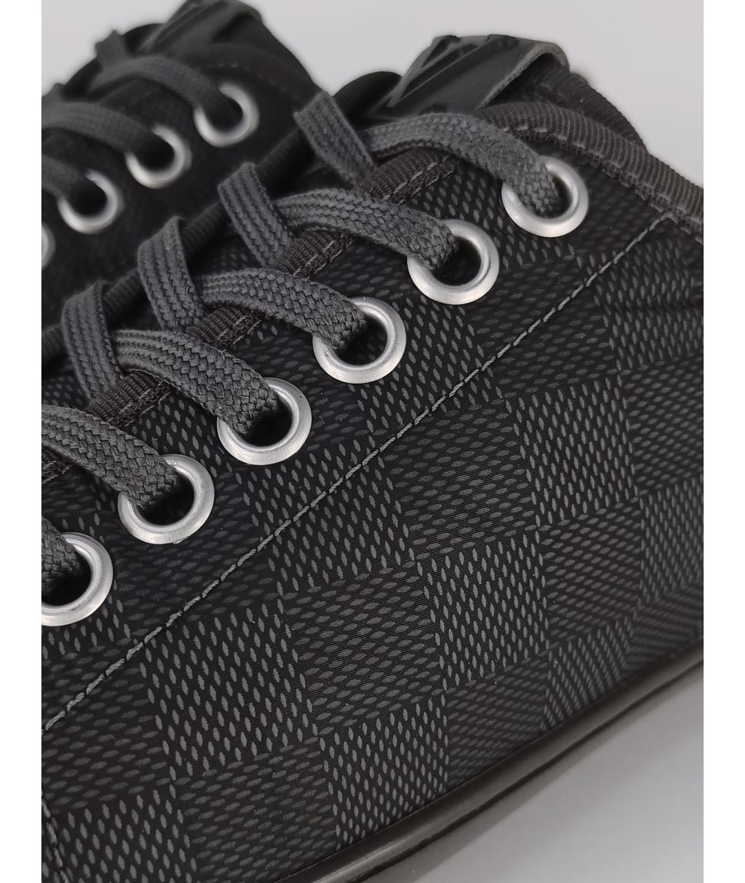 LOUIS VUITTON PRE-OWNED Черные текстильные низкие кроссовки / кеды, фото 9