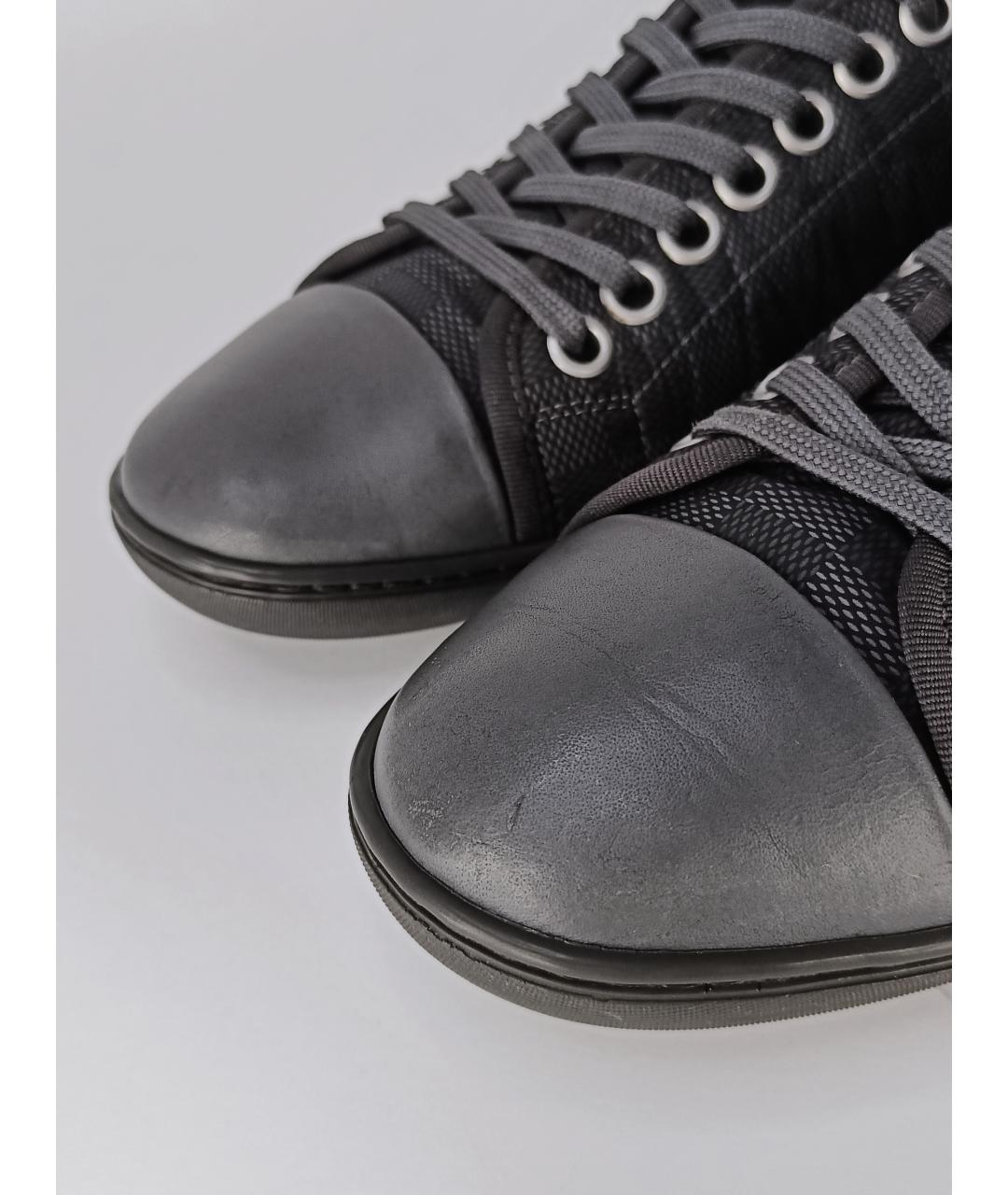 LOUIS VUITTON PRE-OWNED Черные текстильные низкие кроссовки / кеды, фото 8