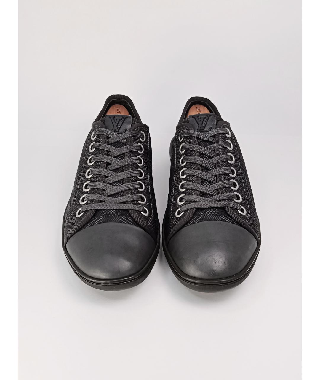 LOUIS VUITTON PRE-OWNED Черные текстильные низкие кроссовки / кеды, фото 6