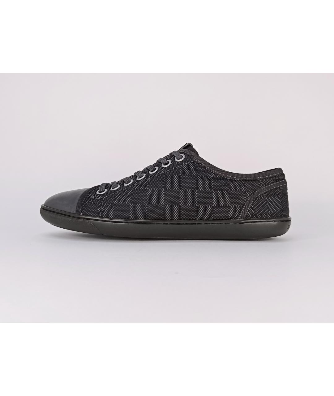 LOUIS VUITTON PRE-OWNED Черные текстильные низкие кроссовки / кеды, фото 2