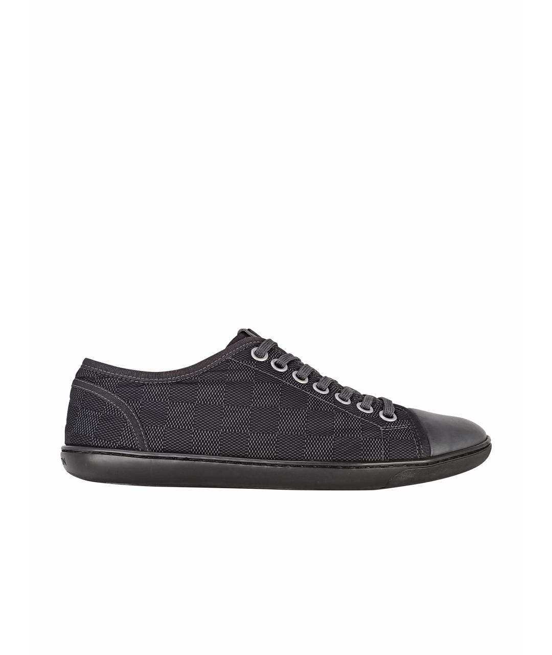 LOUIS VUITTON PRE-OWNED Черные текстильные низкие кроссовки / кеды, фото 1