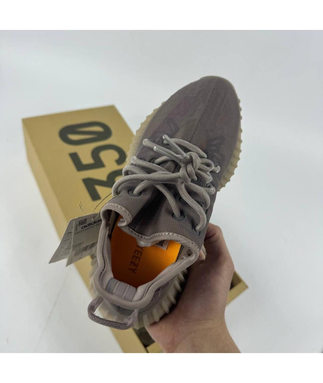 ADIDAS YEEZY Коричневые резиновые слипоны, фото 4