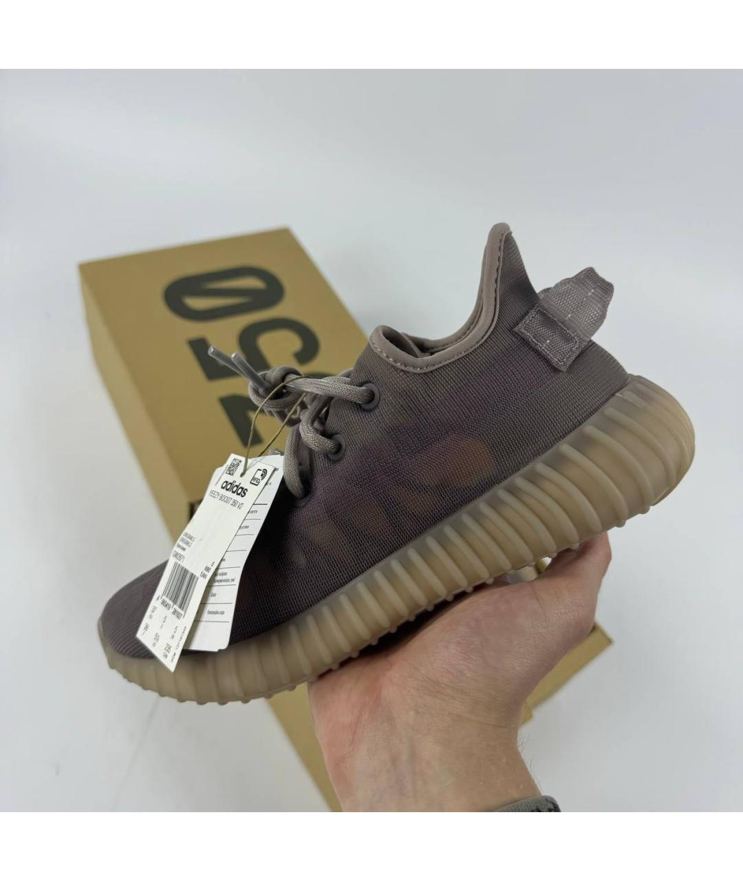 ADIDAS YEEZY Коричневые резиновые слипоны, фото 3