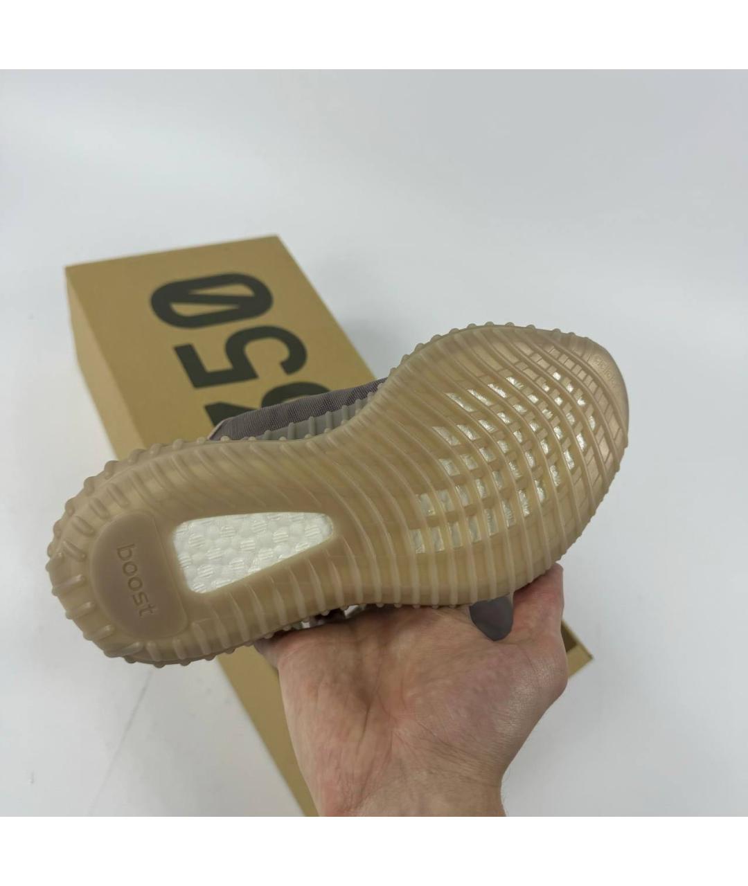 ADIDAS YEEZY Коричневые резиновые слипоны, фото 5