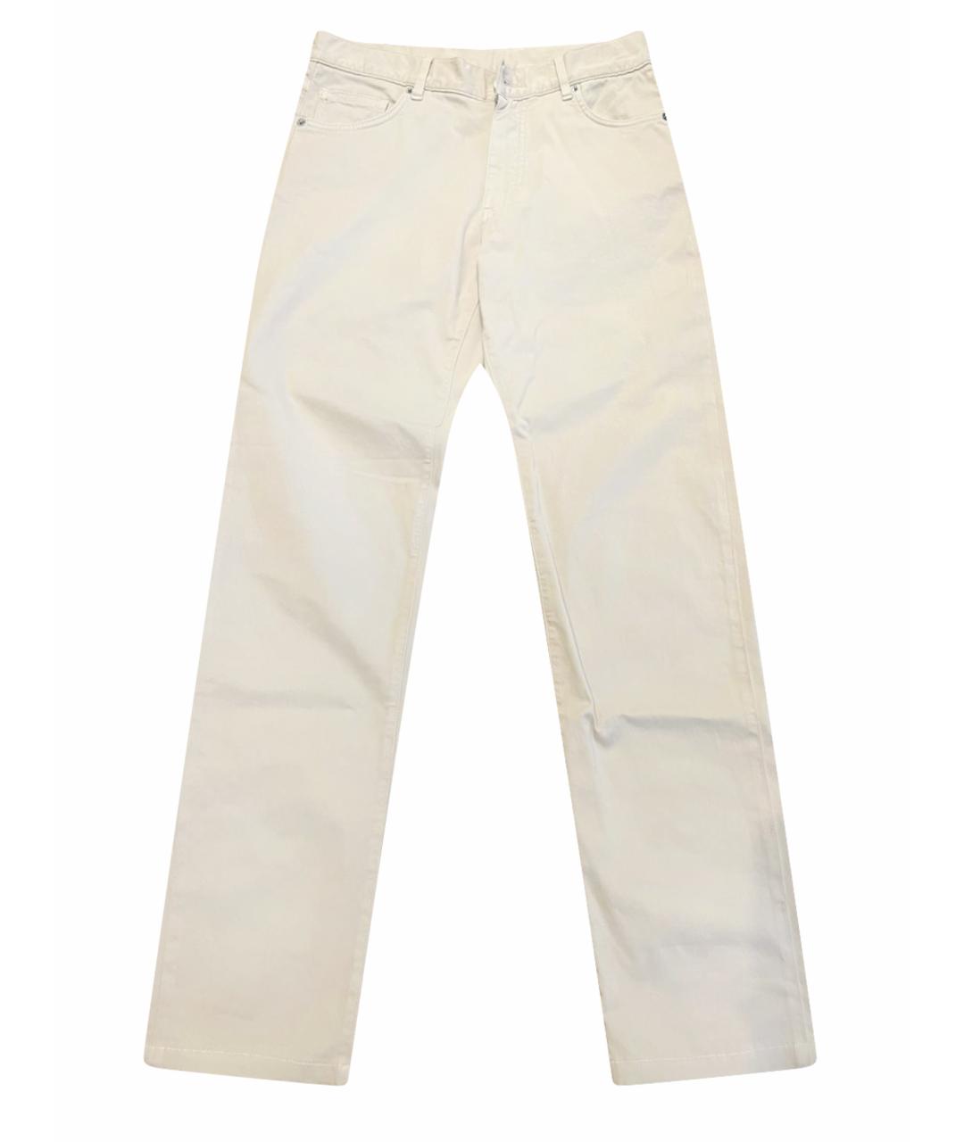 ZEGNA SPORT Бежевые хлопковые джинсы скинни, фото 1