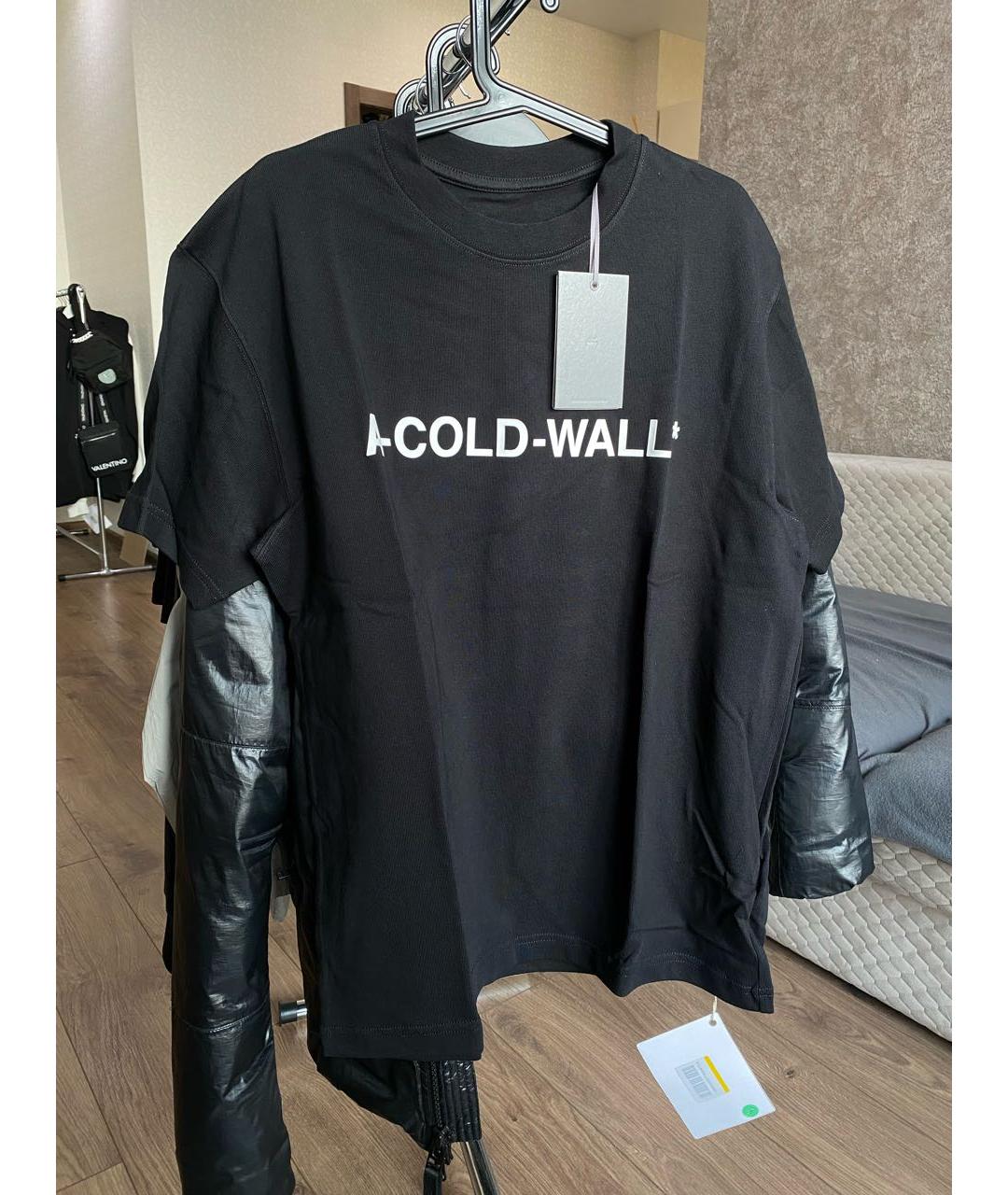 A-COLD-WALL* Черная хлопковая футболка, фото 7