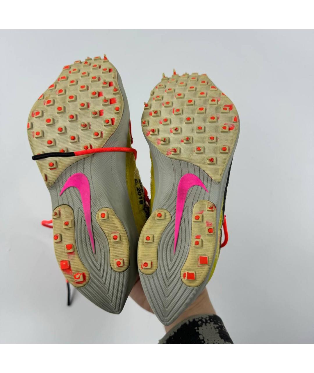 NIKE X OFF-WHITE Желтые резиновые кроссовки, фото 4