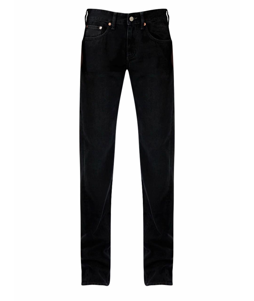 MM6 MAISON MARGIELA Черные хлопковые прямые джинсы, фото 1