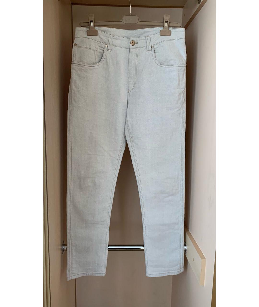 BRUNELLO CUCINELLI Хлопковые прямые джинсы, фото 8