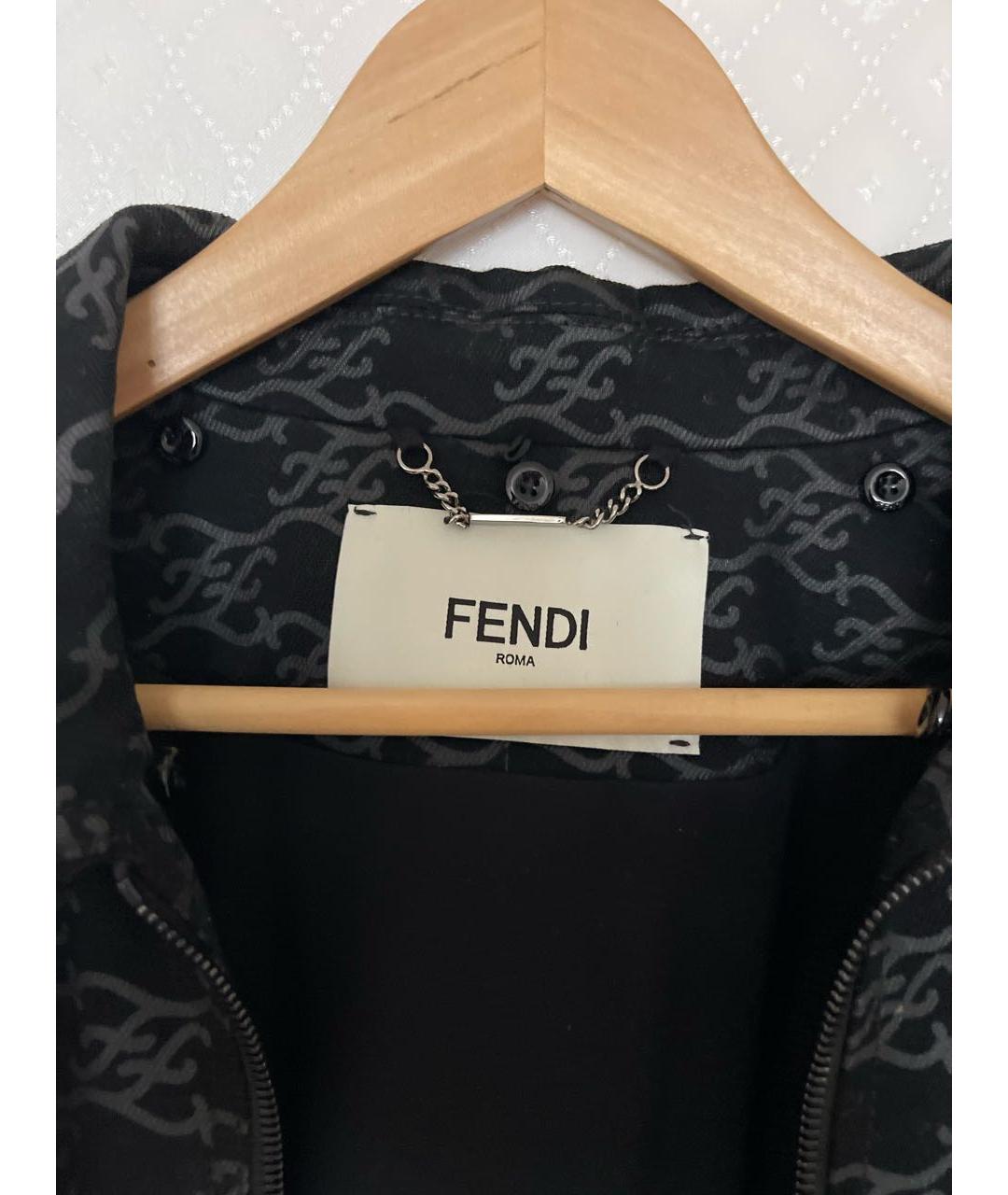 FENDI Черная деним куртка, фото 2