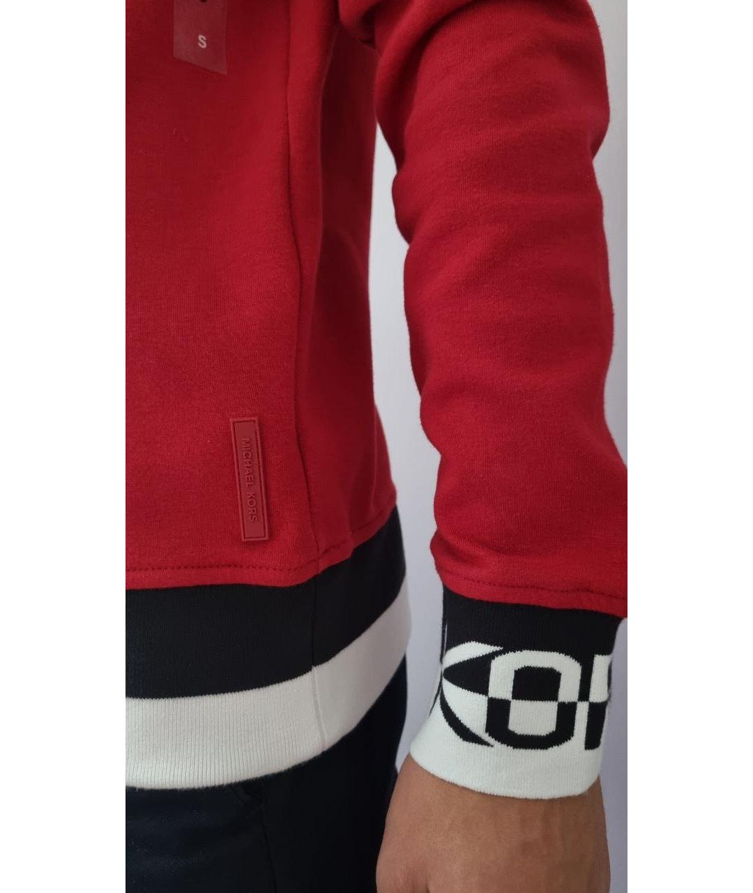 MICHAEL KORS Красный хлопко-эластановый джемпер / свитер, фото 4