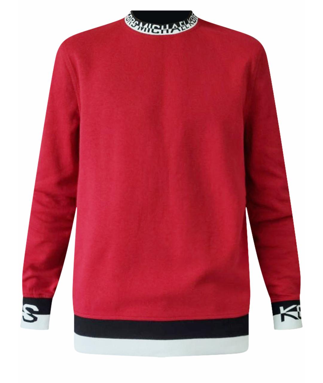 MICHAEL KORS Красный хлопко-эластановый джемпер / свитер, фото 1