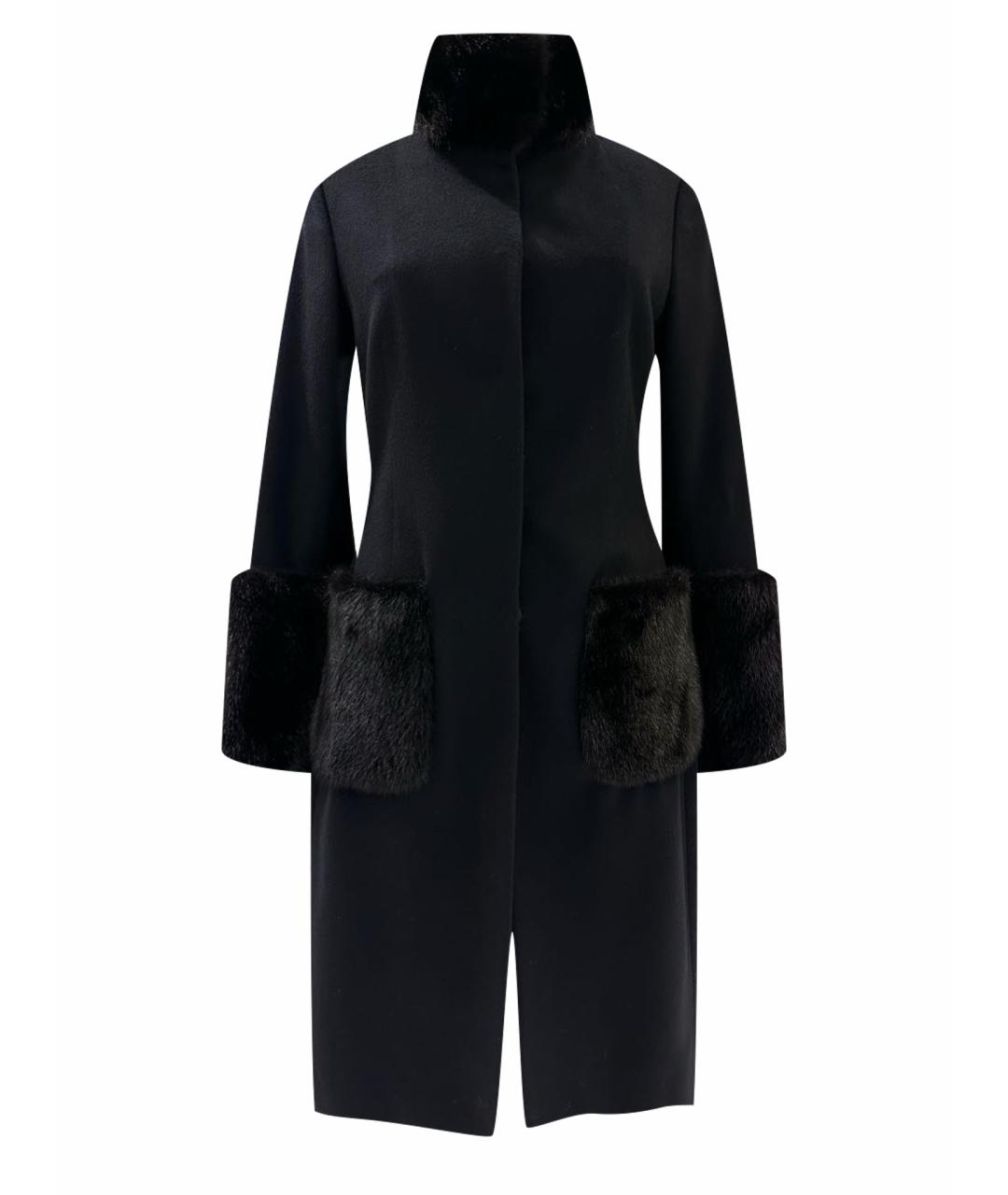 KITON Черное кашемировое пальто, фото 1