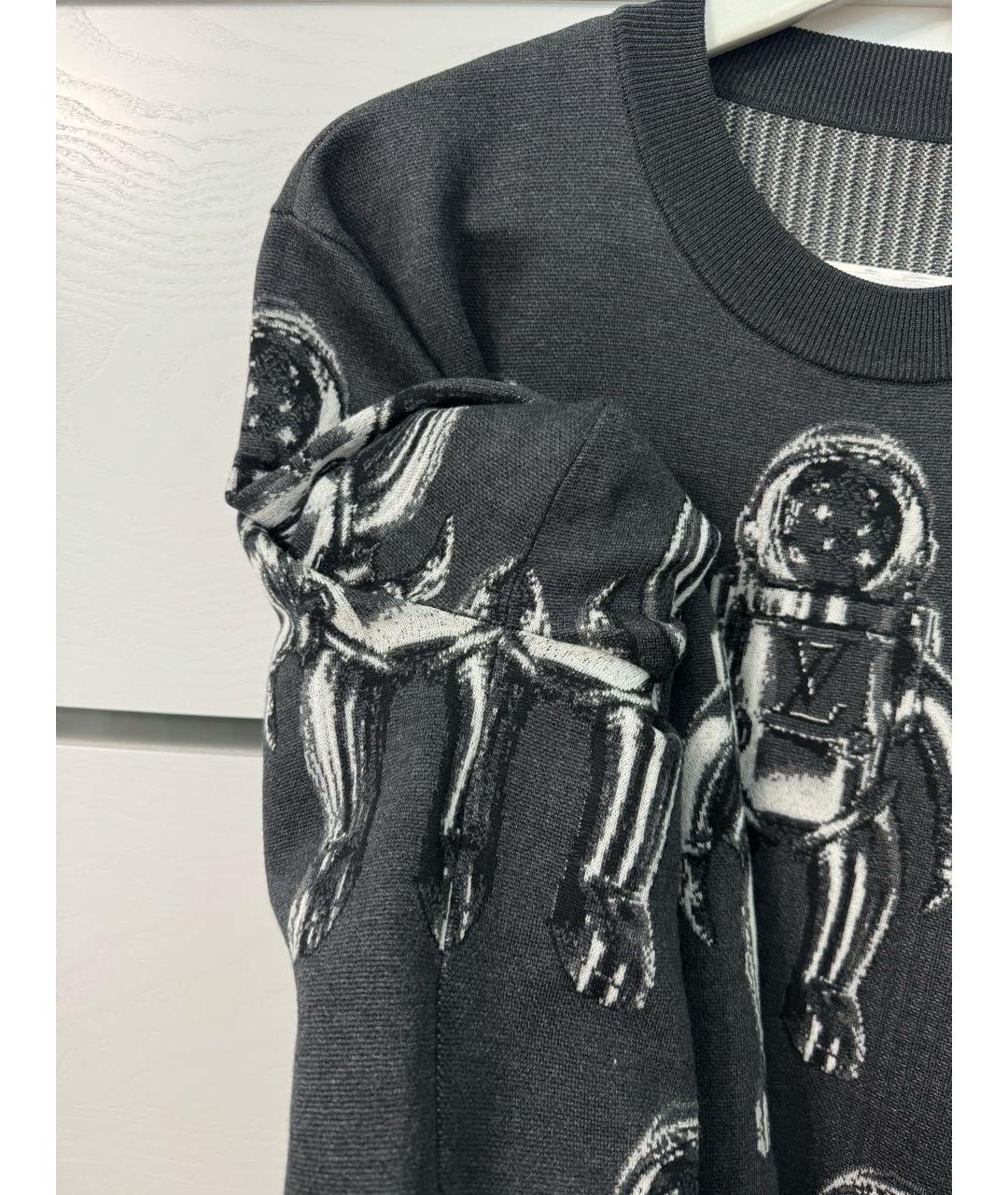 LOUIS VUITTON PRE-OWNED Серый шелковый джемпер / свитер, фото 3