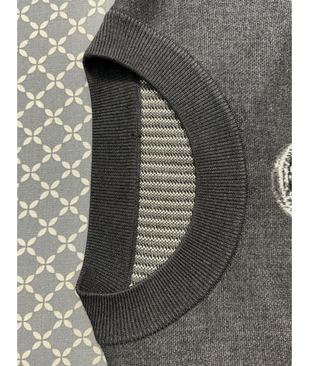 LOUIS VUITTON PRE-OWNED Серый шелковый джемпер / свитер, фото 7
