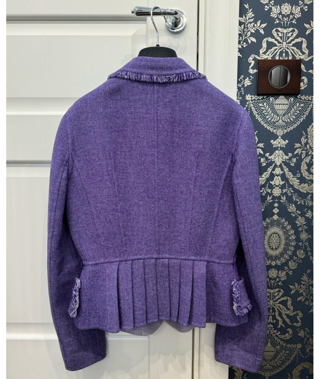 CHRISTIAN DIOR PRE-OWNED Фиолетовый шерстяной жакет/пиджак, фото 2