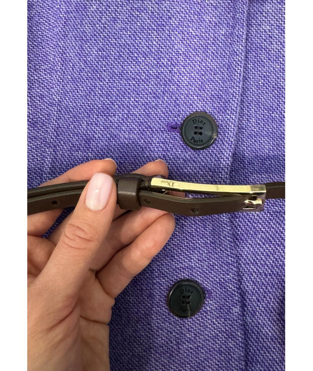 CHRISTIAN DIOR PRE-OWNED Фиолетовый шерстяной жакет/пиджак, фото 6