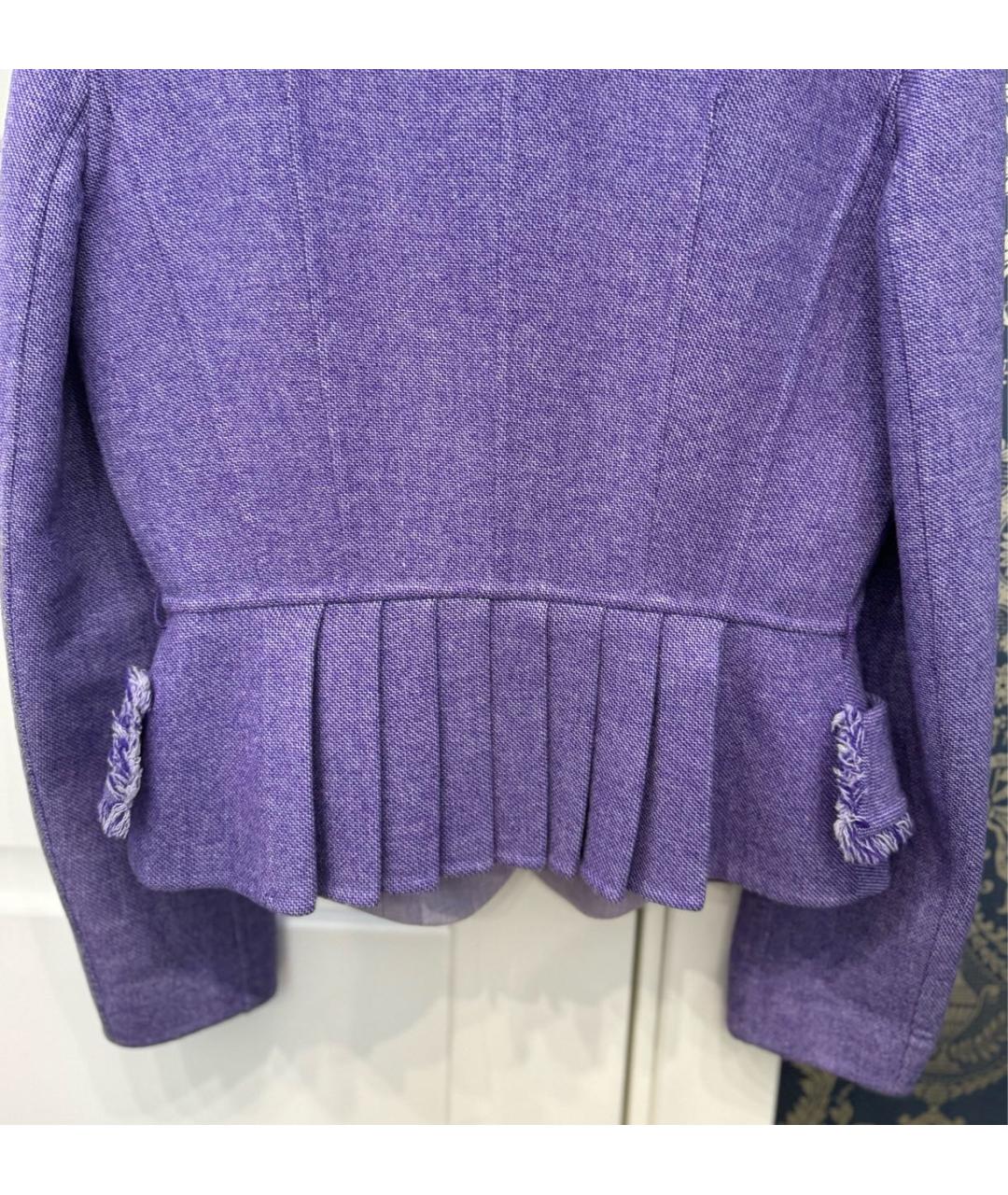 CHRISTIAN DIOR PRE-OWNED Фиолетовый шерстяной жакет/пиджак, фото 4