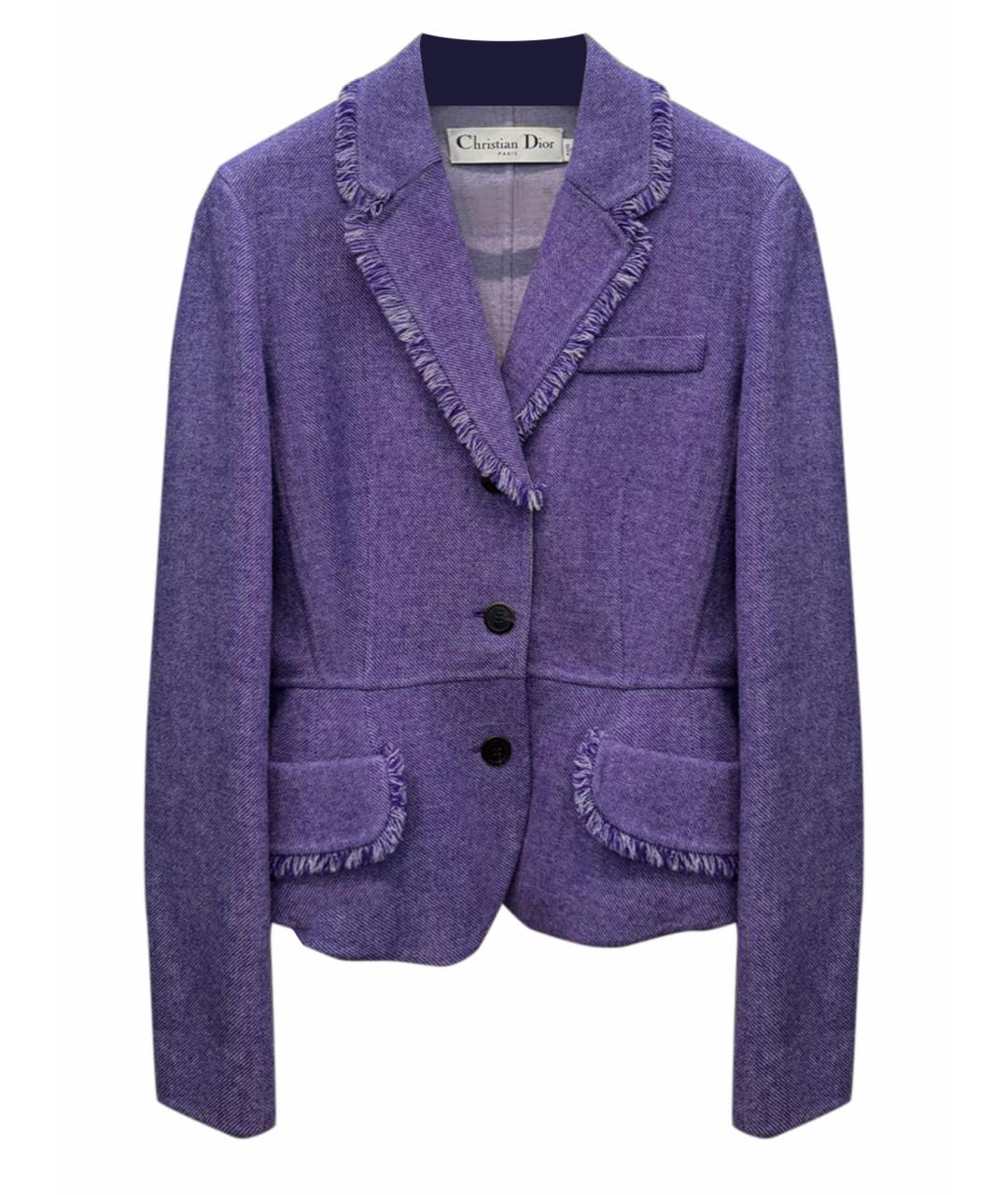 CHRISTIAN DIOR PRE-OWNED Фиолетовый шерстяной жакет/пиджак, фото 1
