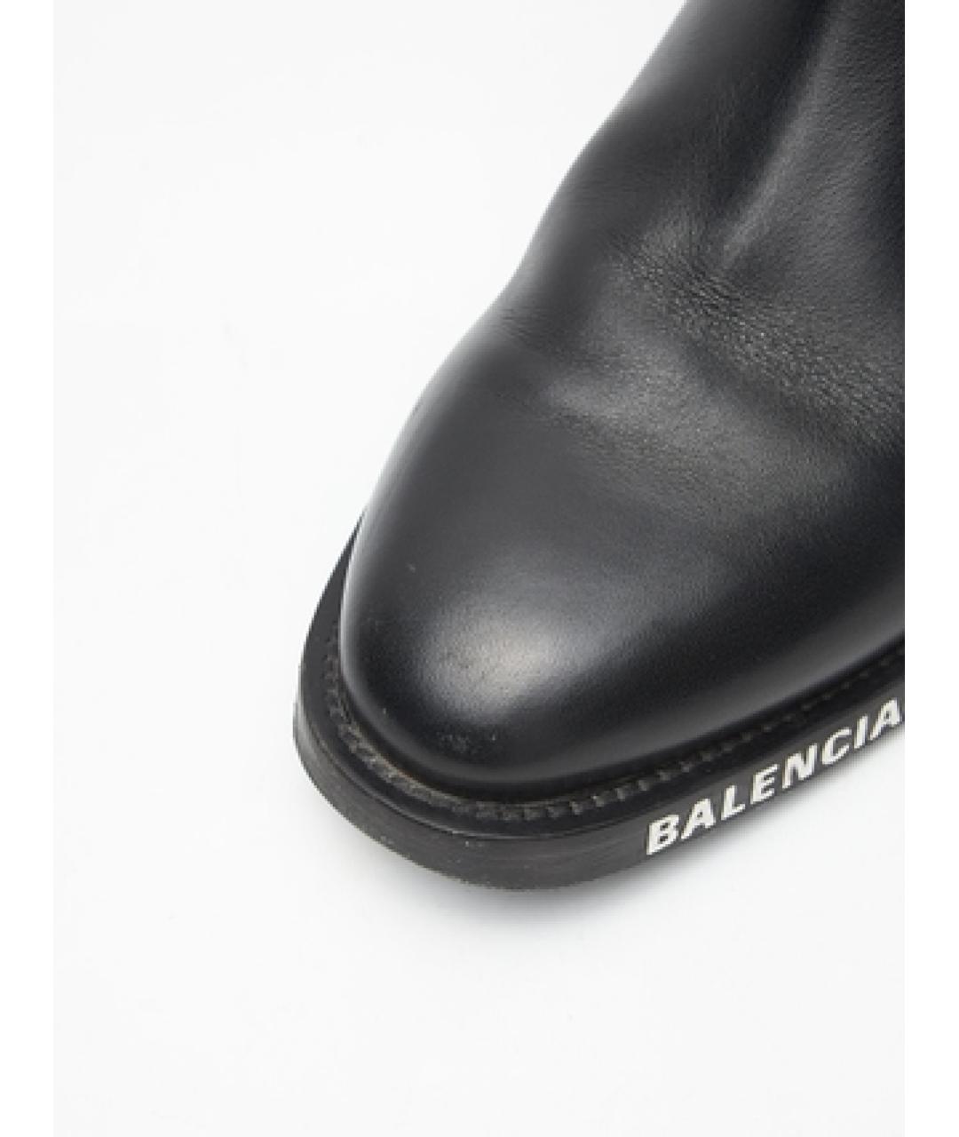 BALENCIAGA Черные кожаные высокие ботинки, фото 7