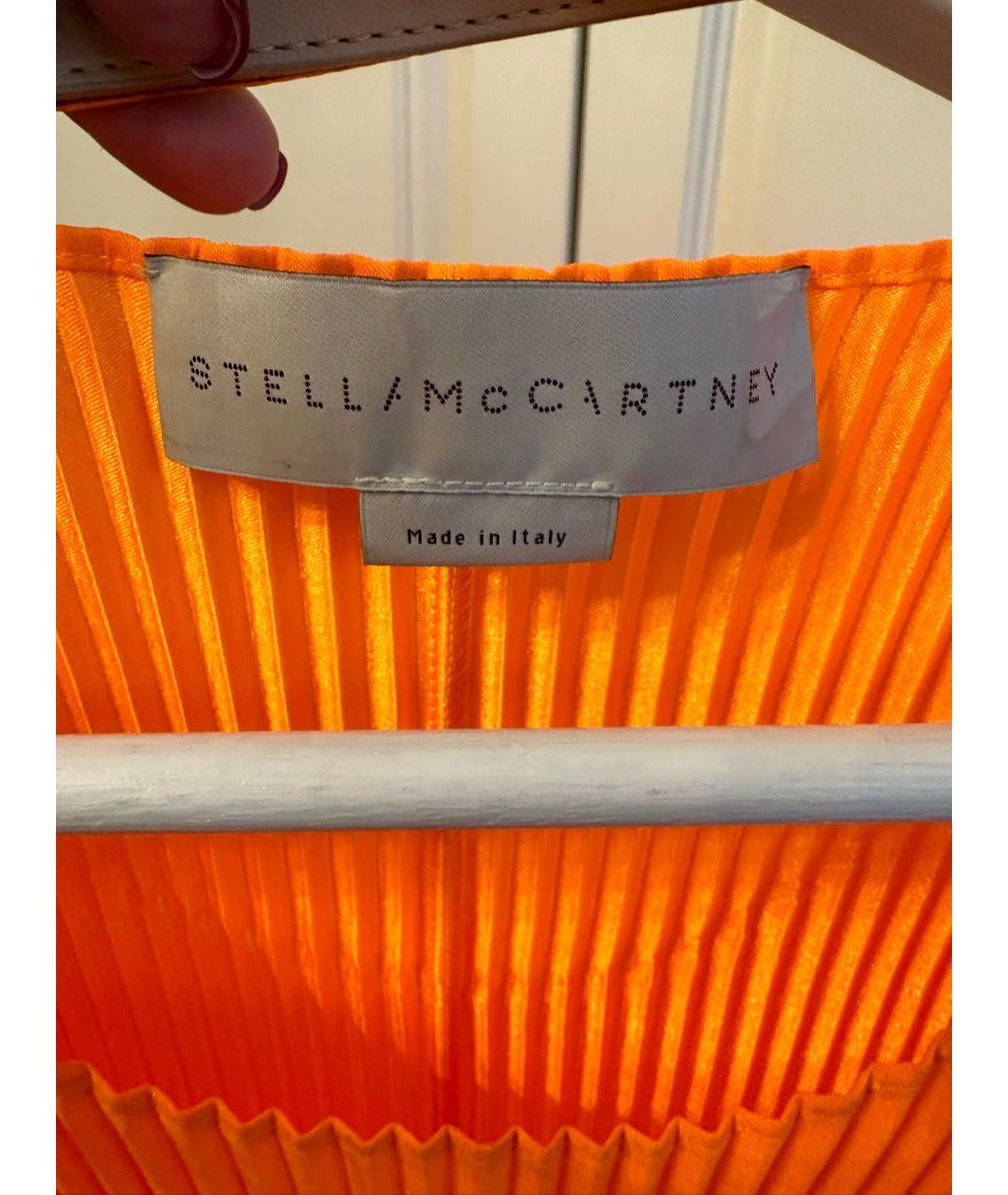 STELLA MCCARTNEY Оранжевое шелковое коктейльное платье, фото 2