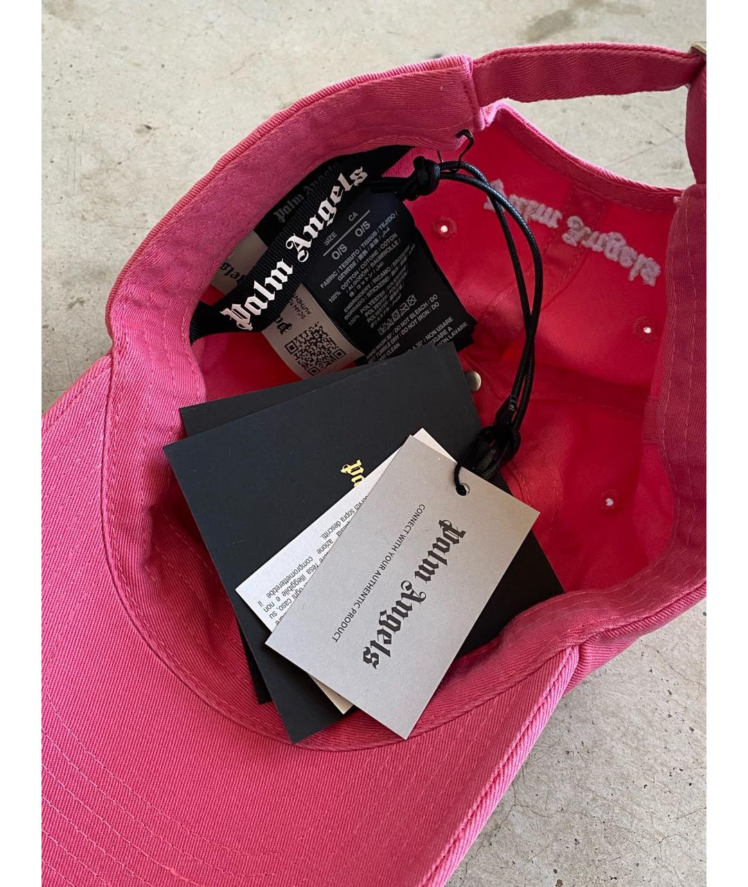 PALM ANGELS Розовая хлопковая кепка/бейсболка, фото 3