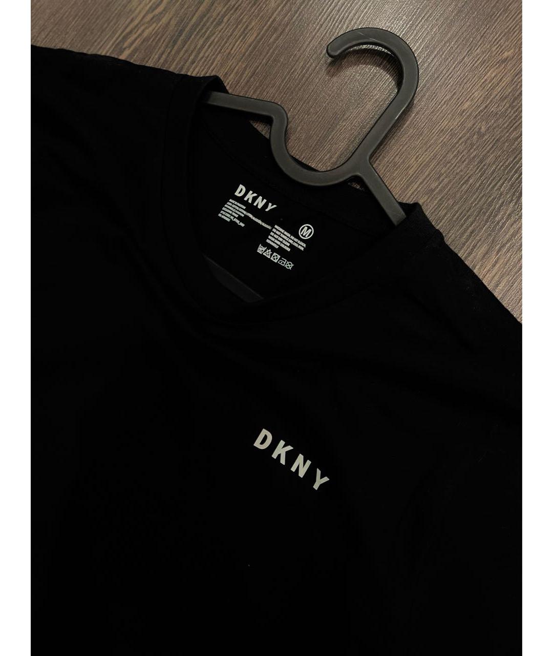 DKNY Черная хлопковая футболка, фото 2