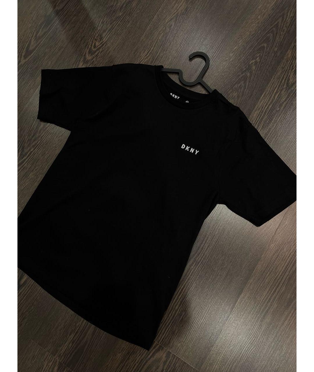 DKNY Черная хлопковая футболка, фото 3