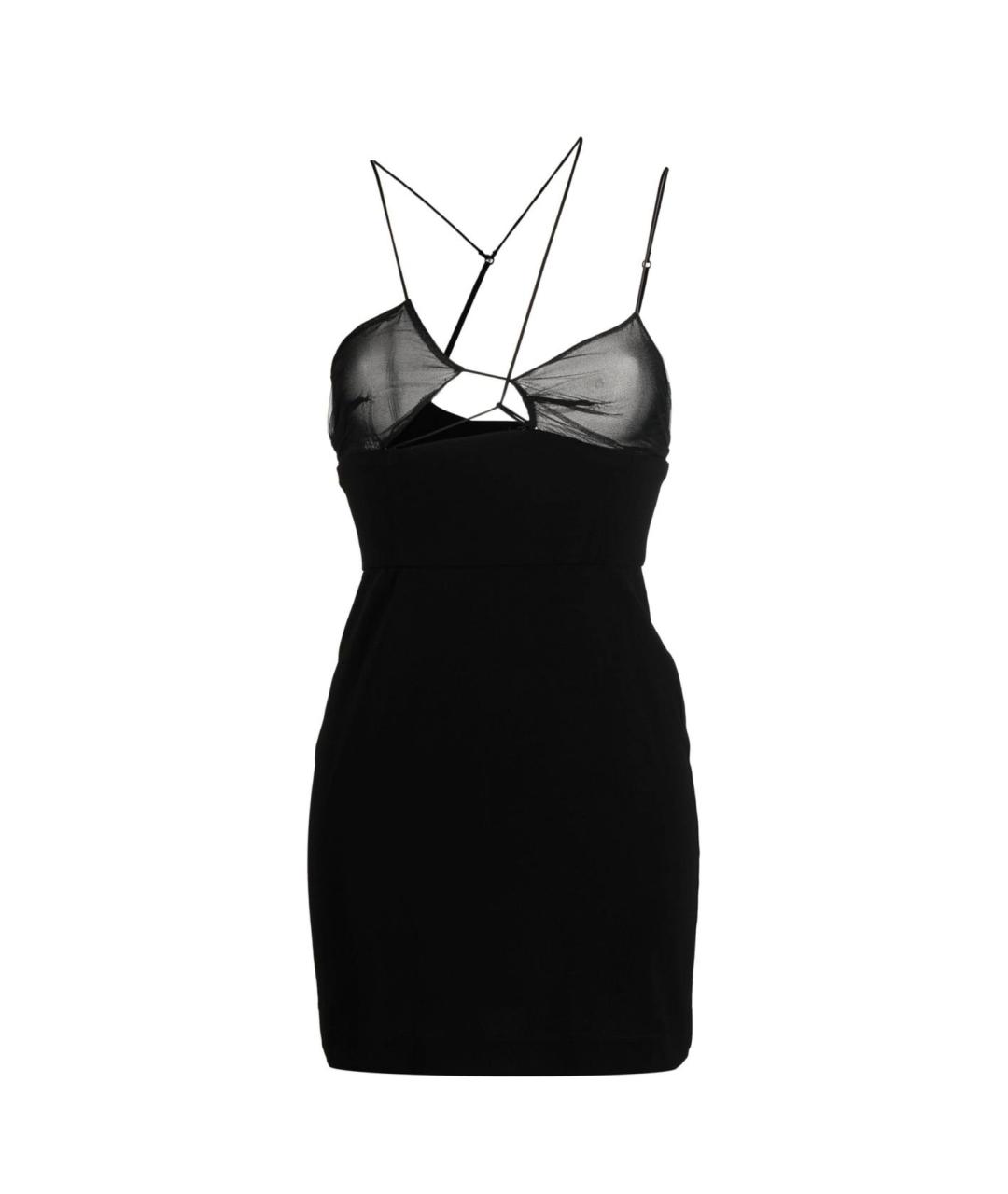 NENSI DOJAKA Черное шелковое коктейльное платье, фото 1